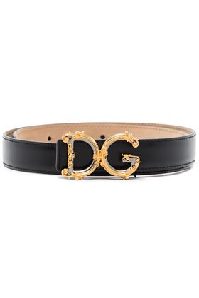 Black calf leather belt Dolce & Gabbana | BE1348AZ83180999